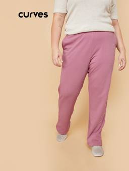 max - Women Solid Athleisure Pink Trackpant