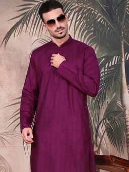 Sanwara - Premium Purple Kurta with Pyjama for Men Perfect for Diwali, Navratri Nights