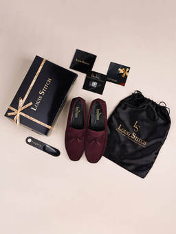 Louis Stitch - Rosewood Italian Suede Leather Handmade Driving Tassel Loafers
