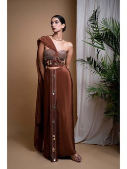 Ahi Clothing - Rustic Brown Corset With Skirt