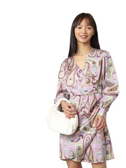 ONLY - Women Paisley Print Purple Dress