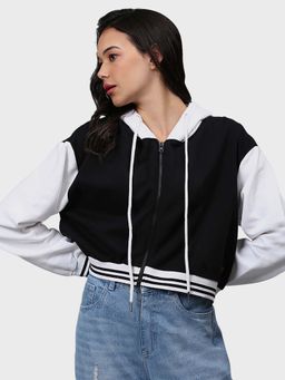 Campus Sutra - Black Solid Sweatshirt