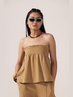 Muvazo - Brown Sandstone Elegance Top