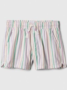 GAP - Girls Striped Cotton Shorts with Tie-Up Waist