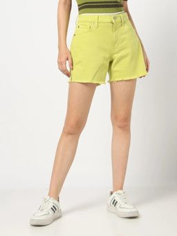 GAP - Women Yellow Mid-Rise Coloured Shorts