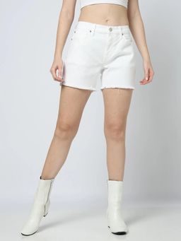 GAP - Women White Mid-Rise Shorts