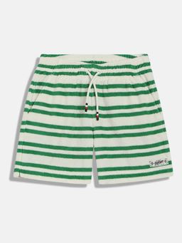Tommy Hilfiger - Boys Relaxed Fit Striped Mid-Rise Shorts