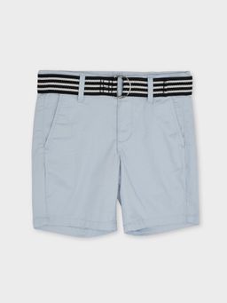 Tommy Hilfiger - Boys Solid Regular Fit Mid-Rise Shorts with Belt