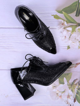 Ronnie Grey - Women Black Printed Casual Boots