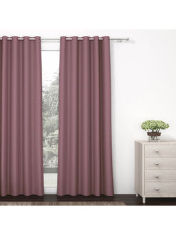 Story@Home - Blackout Mauve Solid 1 Pc Door Curtain
