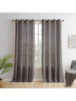 Story@Home - SERENE Grey Solid 1 Unit Long Door curtain
