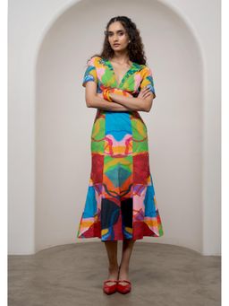 Advait - Red Sorel Midi Dress