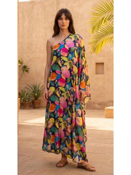 Basanti Kapde aur Koffee - Multi-Color Floral Printed A Line Maxi Dress