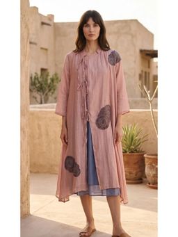 Basanti Kapde aur Koffee - Peach A Line Midi Dress