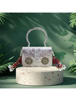 Adwita - Ragini Silver Clutches Bag