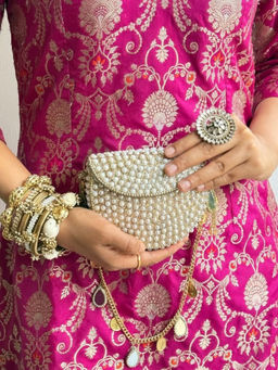 Adwita - Pearl Mosaic Gold Mini Bag