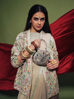 Adwita - Bahara In Brass Clutches Bag