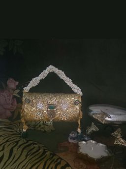 Adwita - Arwa Antique Gold Clutches Bag