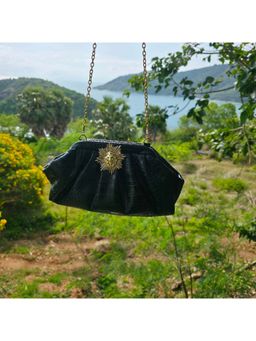 Adwita - Lion Black Pouchette Sling Bag