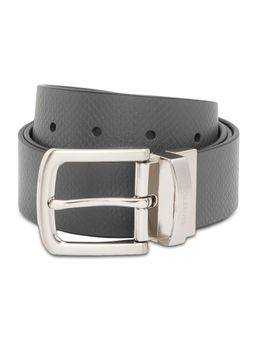 United Colors of Benetton - Men Reversible Grey & Olive Verney Leather Belt
