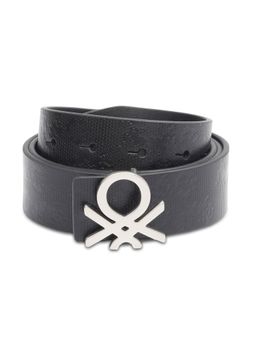 United Colors of Benetton - Men Reversible Black Vicens Leather Belt
