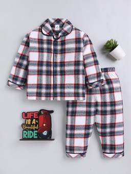 Clt.s - Multi Checked Cotton Full Sleeve Night Suit