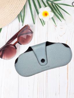 Sassora - Genuine Spectacle Leather Blue Case