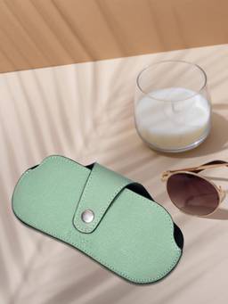 Sassora - Genuine Spectacle Leather Green Case