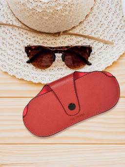 Sassora - Genuine Spectacle Leather Red Case