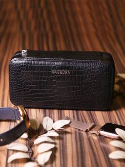 Sassora - Black 2 Slots Wrist Watch Organiser Box