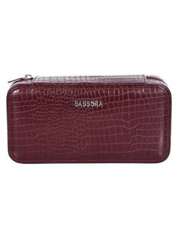 Sassora - Maroon 2 Slots Wrist Watch Organiser Box