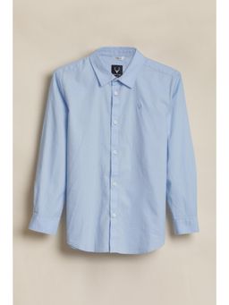 Allen Solly - Boys Light Blue Solid Casual Shirt