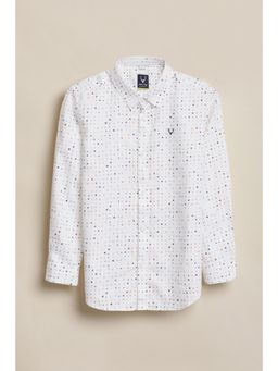 Allen Solly - Boys White Print Casual Shirt