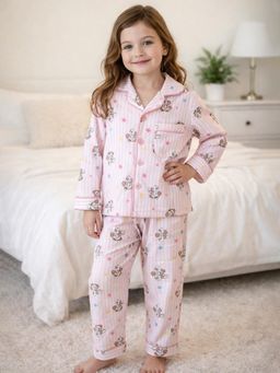 Little Surprise Box - Pink Puppy and Stars Cotton Shirt & Pyjama