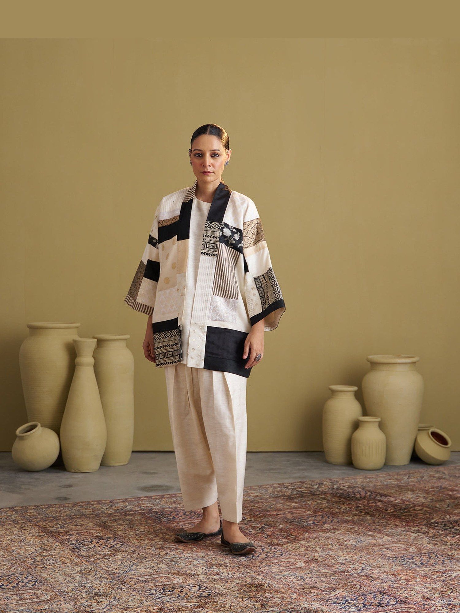 vaaya The Ivory and Black Anokhi Jacket-picture-10