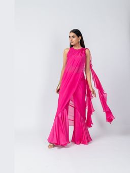 LABEL NAARITI - Bebo Pink Top with Sharara