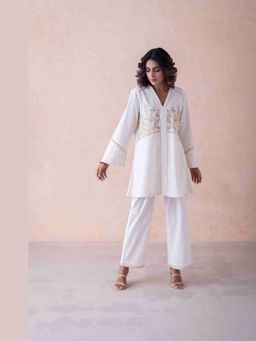 LABEL NAARITI - Inayat Ivory Top with Pant