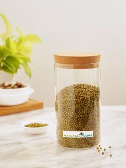 NATURALLY YOURS - Glasswares Jar with Cork Stopper D-100 Mm - Clear