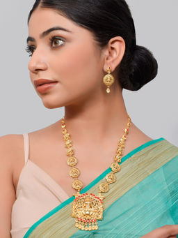 Silvermerc Designs - Gold Plated Hansini Jewellery Set ( Set of 2)