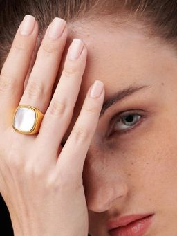 Palmonas - White Galaxy Ring-18k Gold Plated