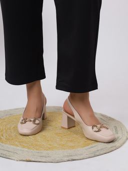 T.ELEVEN - Women’S Block Ivorysandals Heels