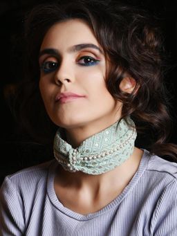 Odette - Green Cloth Cross Knot Hair Hoop Headband