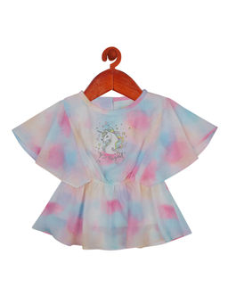 TINY GIRL - Tie Dye Printed Top-Pink