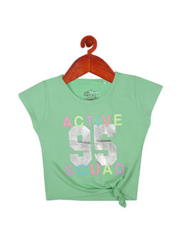 TINY GIRL - Casual Printed Top-Pista Green