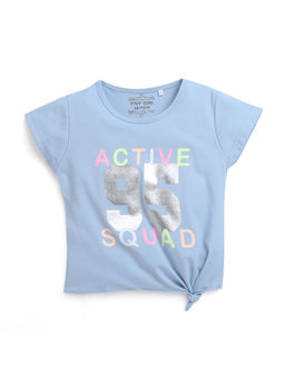 TINY GIRL - Casual Printed Top-Blue