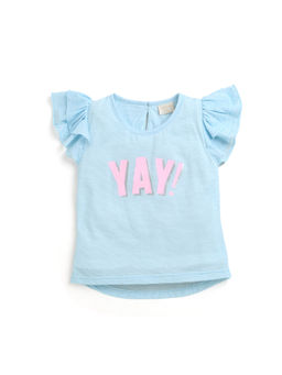 TINY GIRL - Casual Printed Top-Blue