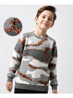 Arias by LARA DUTTA - Pullover with All Over Jacquard Design - Multi-Color