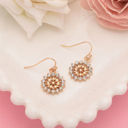 Accessorize London - Women's Gold Starburst Short Drop Earring