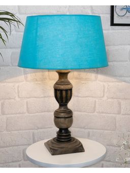 Homesake - Black French Trophy Table Lamp Turquoise Shade