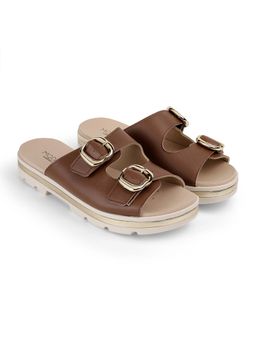 MODARE - Women Brown Rubber Sandals